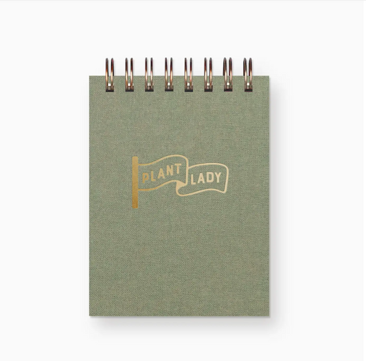 Ruff House Mini Jotter Notebook Plant Lady Light Green