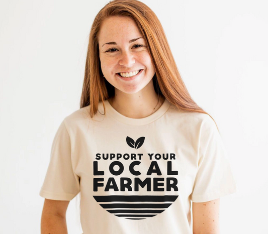 Support Local Farmer Cream Tshirt