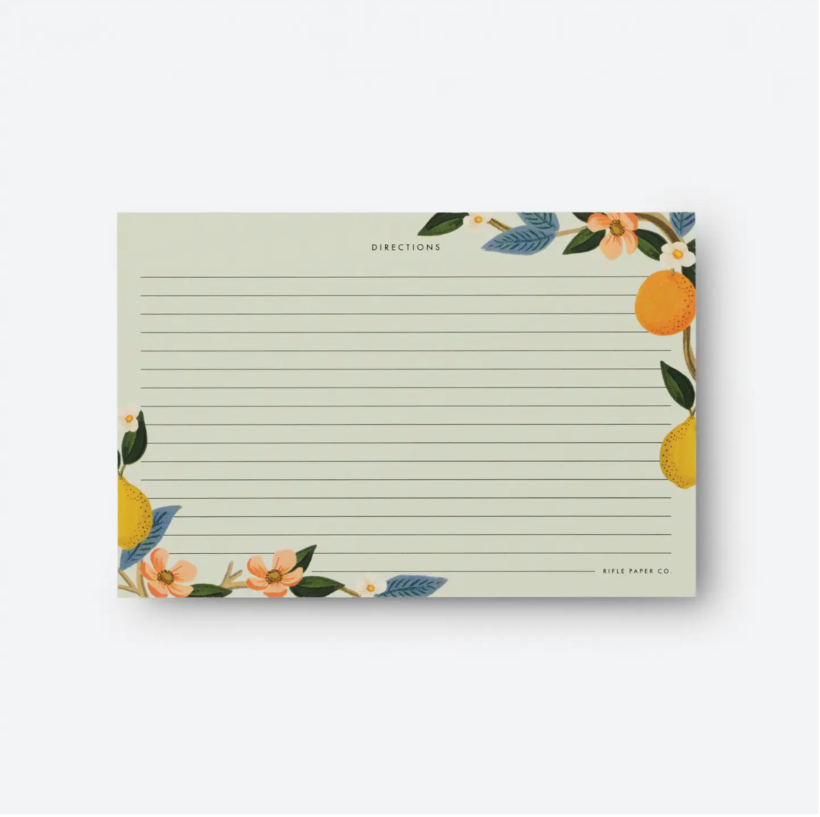 Rifle Paper Pack of 12 Citrus Recipe Cards